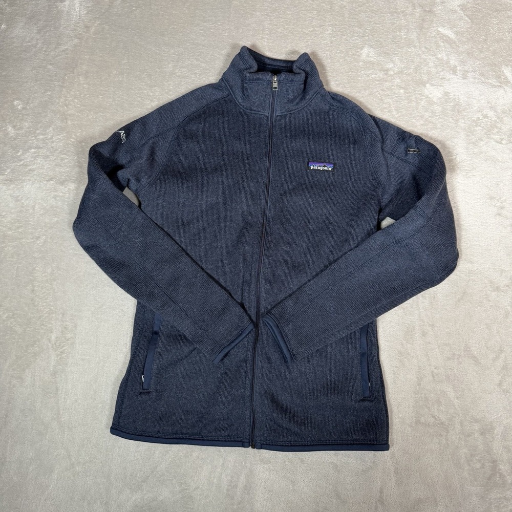 Patagonia Better Sweater Women's Full Zip Fleece Jacket Blue Embroidered Logo M